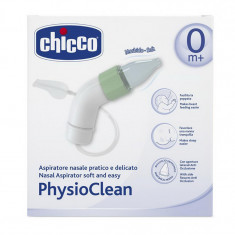 Kit aspirator nazal PhysioClean Chicco, 0 luni+, Alb foto