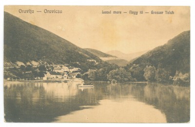 1466 - ORAVITA, Caras Severin, Great Lake, Romania - old postcard - used - 1912 foto