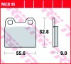 Set placute frana TRW MCB95 - BMW R45 (78-80) 4T LC 450cc - R65 (80-86) 4T LC 650cc