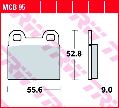 Set placute frana TRW MCB95 - BMW R45 (78-80) 4T LC 450cc - R65 (80-86) 4T LC 650cc foto