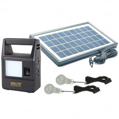 Kit Solar Incarcator Urgente cu Lanterna si 2 Becuri GdLite GD8030 6V foto