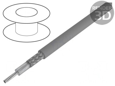 Cablu Microfon 1x24AWG Gri &amp;Icirc;nchis Cu Cositorit foto