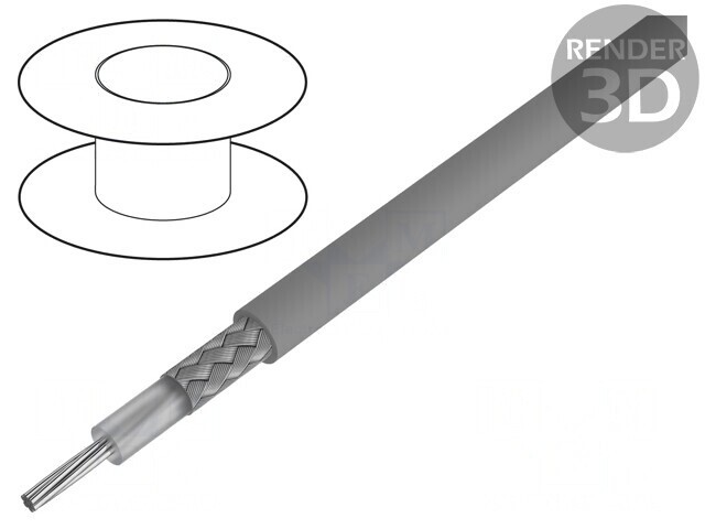 Cablu Microfon 1x24AWG Gri &Icirc;nchis Cu Cositorit