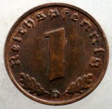 2.511 GERMANIA WWII 1 REICHSPFENNIG 1939 D XF