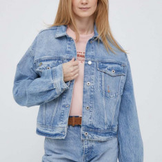 Pepe Jeans geaca jeans Turner Rainbow femei, de tranzitie, oversize