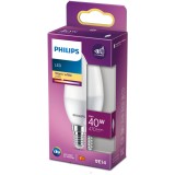 Bec LED B35, EyeComfort, E14, 5W (40W), 470 lm, lumina alba calda (2700K), Philips