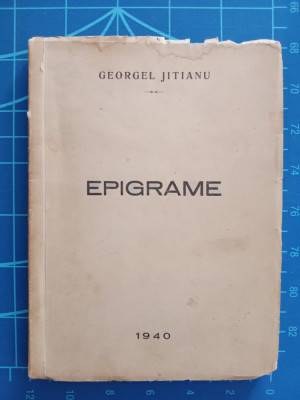 Epigrame - Georgel Jitianu - 1940 foto