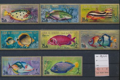 UMM AL QIWAIN-1966 PESTI-Lot de 8 timbre conform scan MNH foto