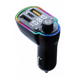Modulator auto cu bluetooth A8, Handsfree, FM, USB, LED RGB