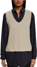 Pulover tip Vesta Esprit Collection cu decolteu in V, tricotat, Marimea S - OUTLET