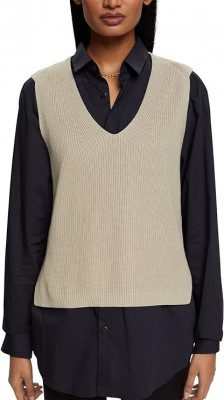 Pulover tip Vesta Esprit Collection cu decolteu in V, tricotat, Marimea S - OUTLET foto