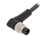 Cablu de conectare M8 PIN: 3 &icirc;n unghi 2m