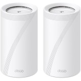 Sistem Mesh Wi-Fi TP-Link Deco BE85(2-pack), BE19000, Tri-Band, Wi-Fi 7, MLO, HomeShield, 2 porturi 2.5G, port 10G, 1 port SFP+ 10G, cu acoperire pent
