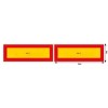 SET 2 PLACUTE REFLECTORIZANTE 565X196 MM GALBEN/ ROSU ALUMINIU HICO 64828