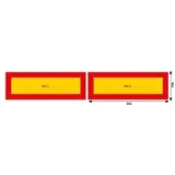 SET 2 PLACUTE REFLECTORIZANTE 565X196 MM GALBEN/ ROSU ALUMINIU HICO 64828