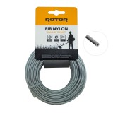 Fir nylon pentru motocoasa cu insertie din otel, rotund 3,5 mm x 15 m Rotor