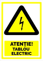 Indicator atentie pericol electric foto