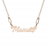 Mommy - Colier personalizat inimioara din argint 925 placat cu aur roz - Mama
