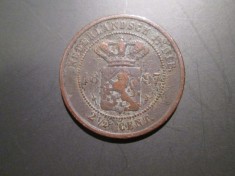 Indiile Olandeze de Est _ 2 1/2 cents _ 1997 _ moneda din cupru foto