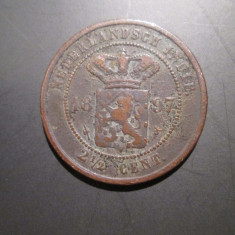 Indiile Olandeze de Est _ 2 1/2 cents _ 1997 _ moneda din cupru