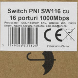 Cumpara ieftin Switch PNI SW116, 16 x 10/100/1000 Mbps, Gigabit, carcasa metalica