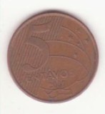 Brazilia 5 centavos 2007 - 12 linii, mai rară, America Centrala si de Sud