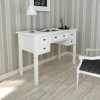 Birou de lucru cu 5 sertare, alb, vidaXL