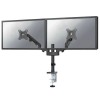 Suport monitor birou Neomounts, 2 monitoare 17-27 inch, VESA 75x75-100x100, reglabil, pivotant, negru