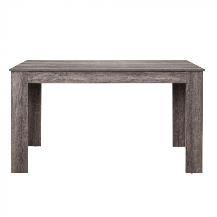 Masa bucatarie Nora 140x90x77cm&nbsp;MDF stejar maro inchis [en.casa] HausGarden Leisure