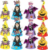 Set de 12 palarii de petrecere pentru Halloween BESTZY, hartie, multicolor, 22 x 13,5 cm