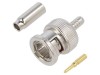 Mufă BNC Tată Drept 75&Omega; Crimpat PTFE Aurit