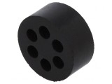 Insert Presetupă 4mm M25 IP54 Cauciuc NBR 6 Orificii