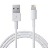 Cablu USB iPhone/iPad/iPod, 1m, 8-pin Compatibil: iPhone 5/6/7/8/X/Plus, Alb