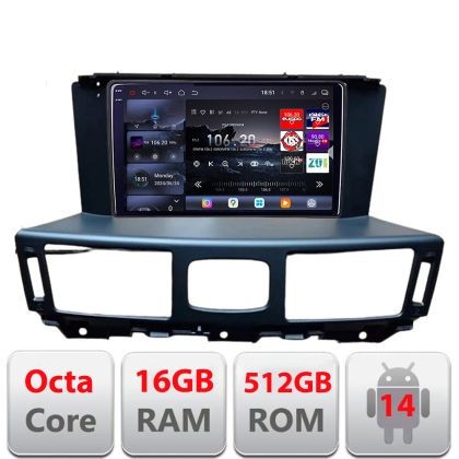 Navigatie Infinity Q70 M37 2012-2019 Android radio gps internet 8 core QLED 2K 16+512 360 Edotec CarStore Technology