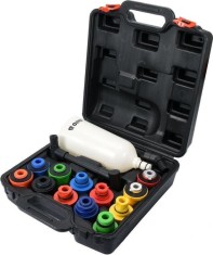 YATO Set palnie completare ulei cu adaptoare, 15 piese