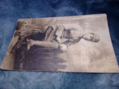 fotografie veche 1919 Brasov,Militar,scris verso detalii fotografie,stanta Foto