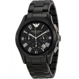 Emporio Armani AR1400, Ceramic Men's Watch 42mm Chronograph Battery with Black Ceramic Bracelet