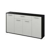 Cumpara ieftin Comoda HDF negru alb Lunia 163x33x86 cm