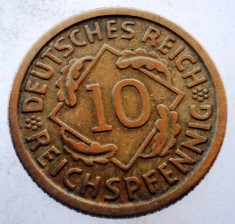 1.264 GERMANIA WEIMAR 10 REICHSPFENNIG 1929 D foto
