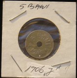 C10 3 - Moneda foarte veche - Romania - 5 banI - 1906 J