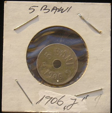 M1 C10 - Moneda foarte veche 3 - Romania - 5 banI - 1906 J
