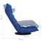 Scaun de podea pivotant, albastru, material textil - 8