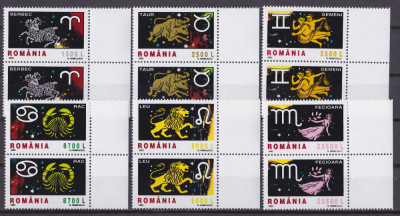 RO 2002 LP 1576 &amp;quot;Semnele zodiacului II &amp;quot; pereche V , MNH foto