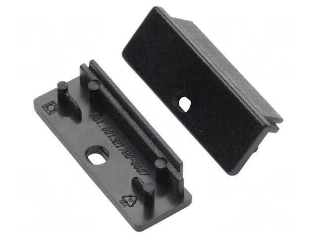 Obturator Negru pentru Profil LED WIDE24, Set 20 Bucăți