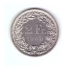 Moneda Elvetia 2 francs/franci 1969, stare foarte buna, curata, Europa, Cupru-Nichel