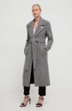 Cumpara ieftin Karl Lagerfeld palton de lana culoarea negru, de tranzitie