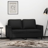 VidaXL Canapea cu 2 locuri, negru, 120 cm, piele ecologică 359328
