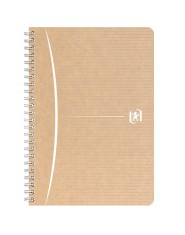 Caiet Cu Spirala A5, Oxford Touareg, 90 File-90g/mp, Coperta Carton Reciclat, Kraft/dungi Ass - Dict foto