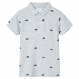 Tricou polo pentru copii,&nbsp; gri melanj, 116, vidaXL