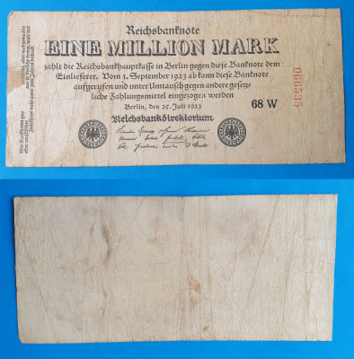 Bancnota veche - Germania 1 Milion Mark 1923 - circulata foto